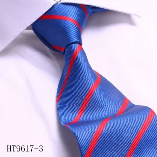 Custom stripe polyester woven mens ties
