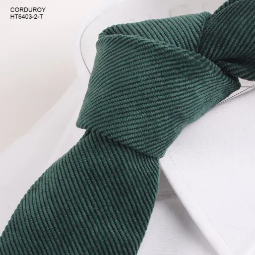 Custom cotton corduroy colorful mens tie