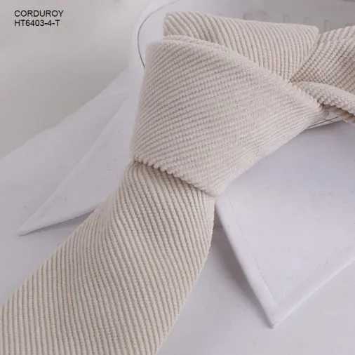 Custom cotton corduroy colorful mens tie