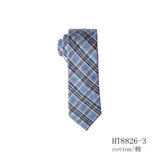 Cotton fashion plaid customized tie manufacturer