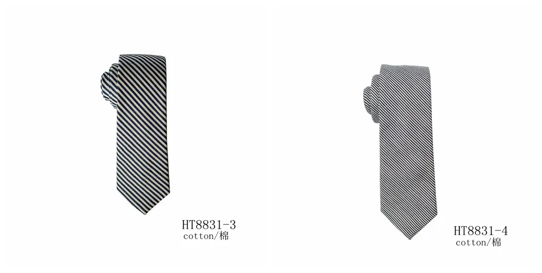 Business and casual cotton stripe tie mens