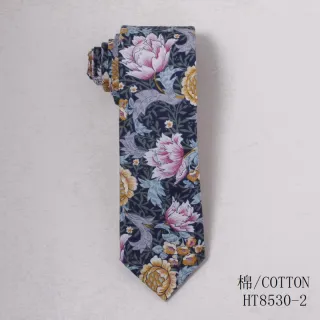 Grooms wedding cotton florals personalized ties