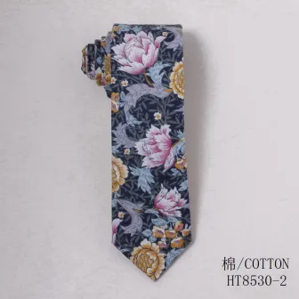 Grooms wedding cotton florals personalized ties