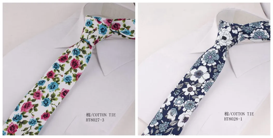 Skinny cotton best wedding ties for groom flower tie
