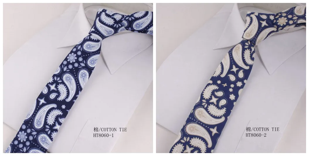 Custom cotton flower purple men neck ties