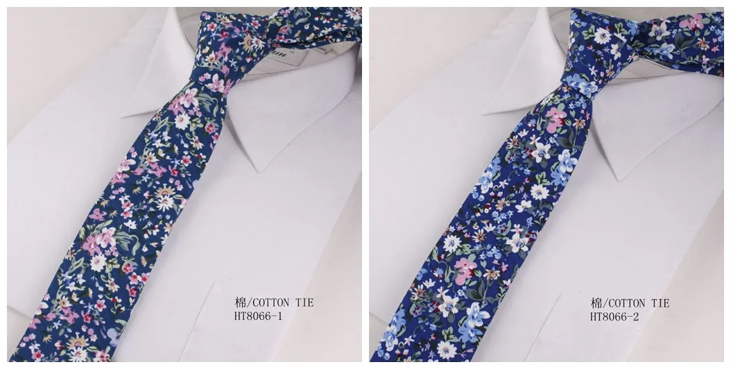Wedding cotton flowers and stripe tie set for men