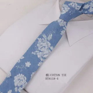 Cotton wholesale custom flowers necktie for men