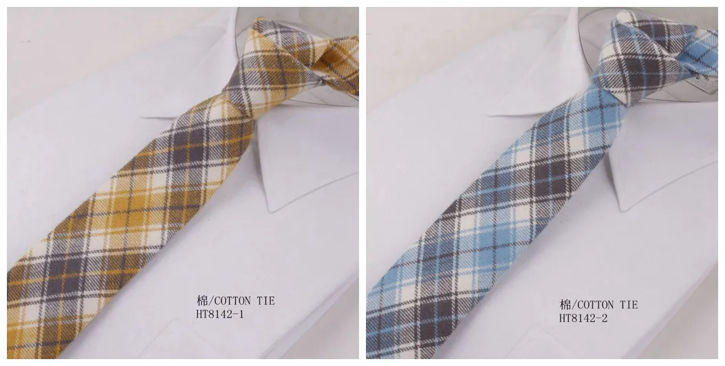 Fashion plaid soft fabric school tie manufacturers