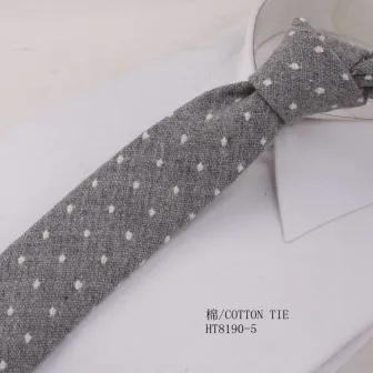 Cotton custom dots fashion tie mens