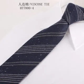 Polyester woven blue and red stripes tie