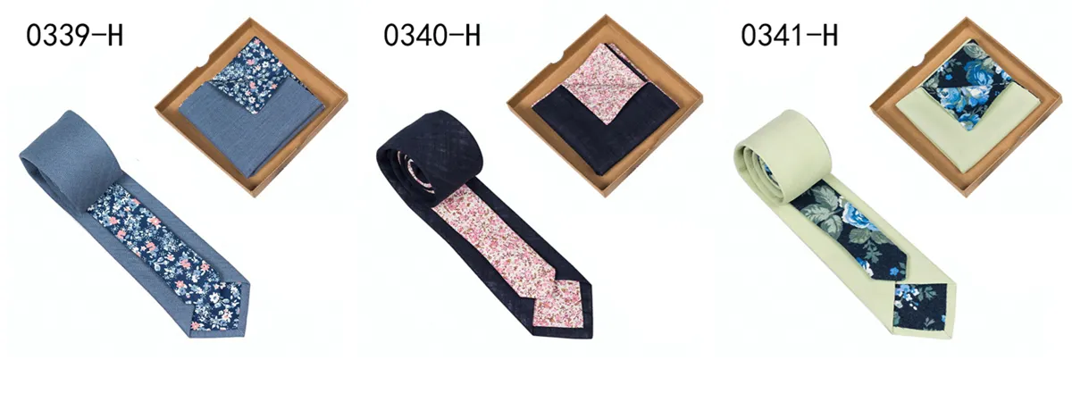 TONIVANI-06 Wholesale Shengzhou China Mens Printed Cotton Neckties And Pocket Square Sets Male Colorful Floral Ties