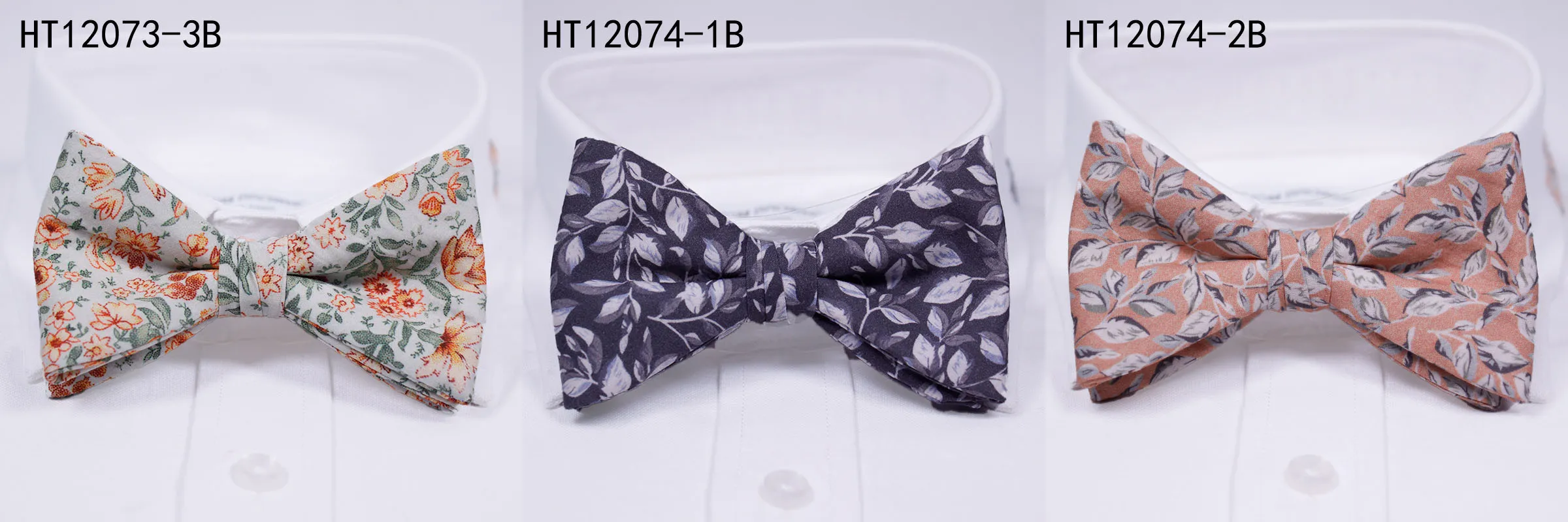 Cotton flowers bow tie men handmade for grooms