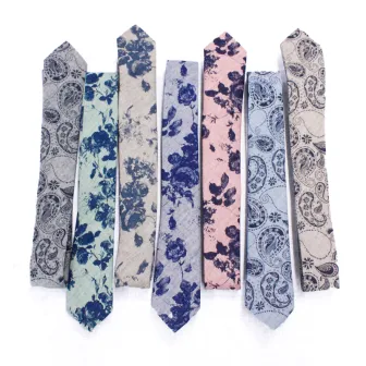 Cotton fashion vinage flower ties for gentleman