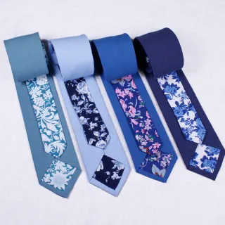 Nowy wysokiej jakości 100% bawełna dwa wzory kwiatowe krawaty dla mężczyzn