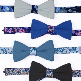 Fashion mens pre-tied cotton flowers plain bowties for grooms