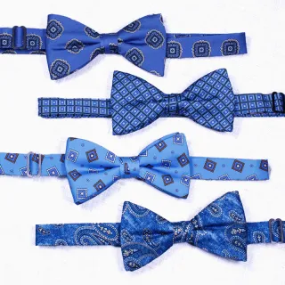 Polyester printed mens slim bow ties pre tied gift bow