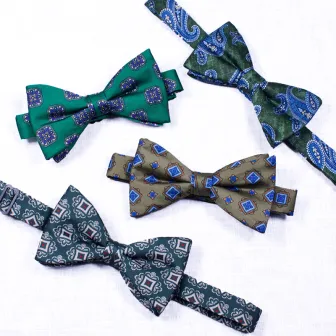 Fashion polyester printed skinny bow tie wholesale butterfly style