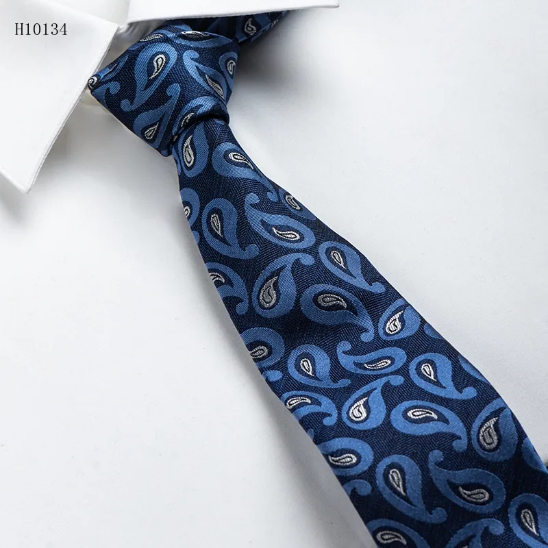 Mens paisley design necktie classic silk tie for men
