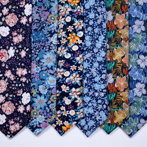 Wholesale new designs cotton floral ties wedding grooms