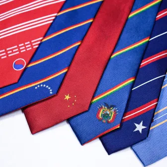 Silk flag country necktie as gift for tourist