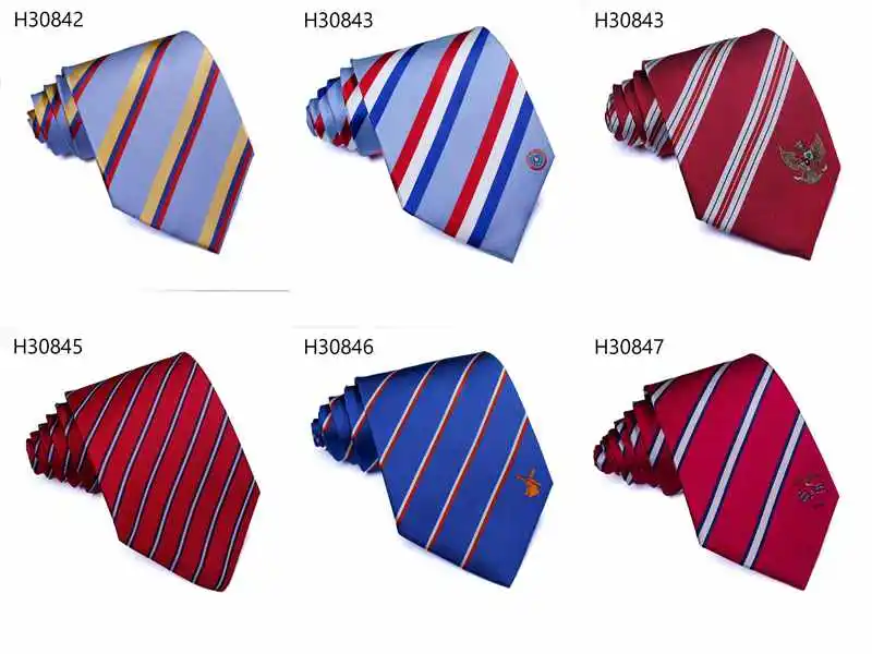Luxury mens silk neckties flag country custom design tie