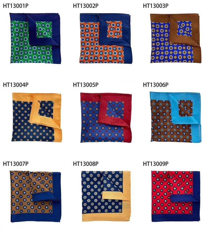 Custom designs printed business suit pocket squares online