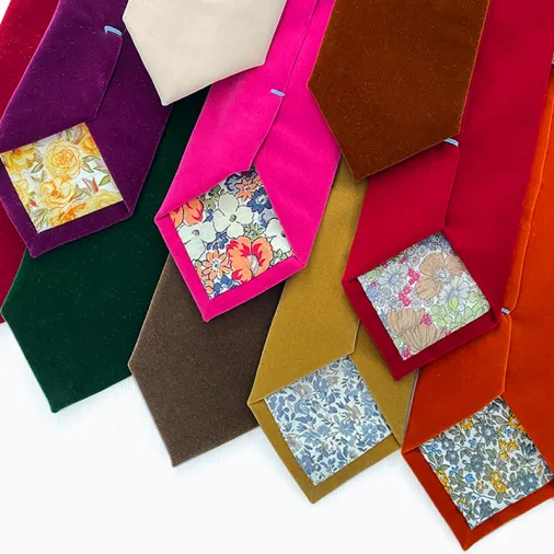 wholesale velvet and cotton men high quality ties fashion slim tie