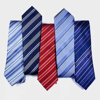 Custom stripe business skinny mens polyester neckties