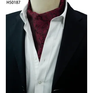 Fashion Classic Man Ascot Tie Cravat Suit Ties Party Polyester Paisley Mens Scarf Luxury Set