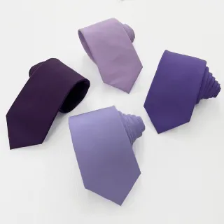 Cotton solid pink purple luxury wedding colors neckties for groom