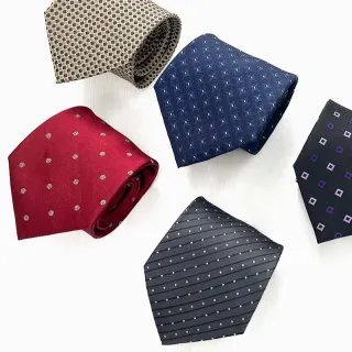 Polyester mens classic business neckties small flowers designs