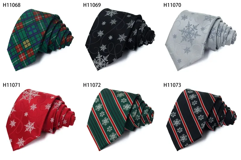 Polyester christmas men necktie custom best gift tie