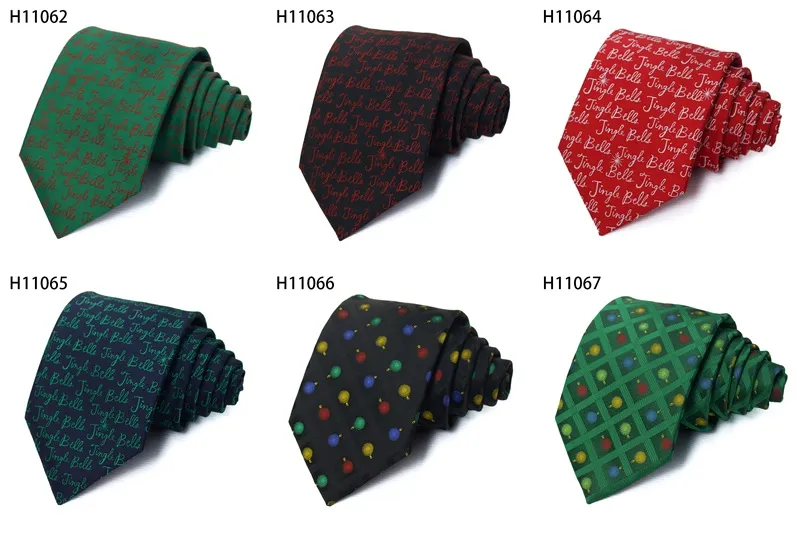 Polyester christmas men necktie custom best gift tie