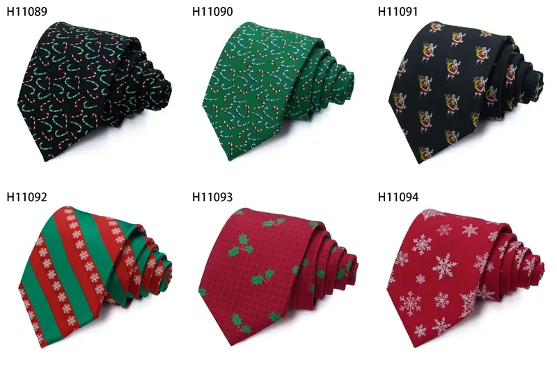 Polyester christmas men necktie custom best gift tie