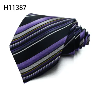 Custom skinny mens slim polyester neckties stripe fashion tie