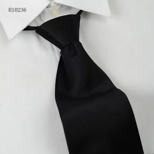 Hurtownia solidnych, wysokiej jakości poliestrowych krawatów na zamek błyskawiczny dla mężczyzn