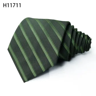 White black stripe with green woven mens skinny neckties