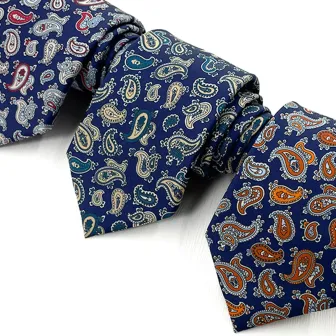 Business Paisley Mens Neckties Wholesale In Stock Polyester Tie