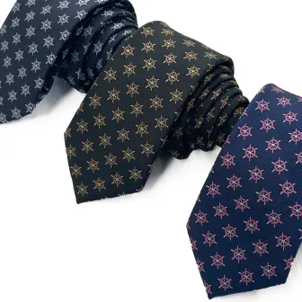 Navy Polyester Custom Novelty Mens Neckties Fashion Skinny