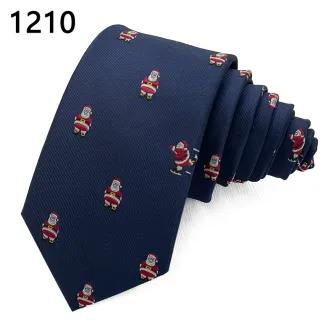 Christmas polyester woven mens festival neckties for men
