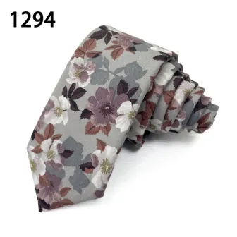Spring new cotton flower designs neckties mens fashion