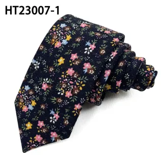 Black with flowers skinny fashion ties for men