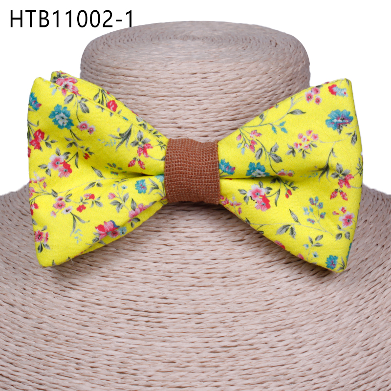 Cotton fashion mens bowties pre tied boys wedding custom bow tie