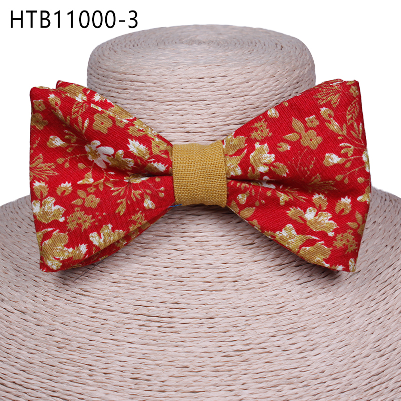 Cotton fashion mens bowties pre tied boys wedding custom bow tie