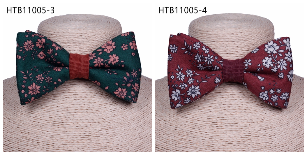 Best selling factory custom cotton floral men bow ties