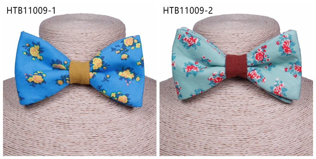 Best selling factory custom cotton floral men bow ties