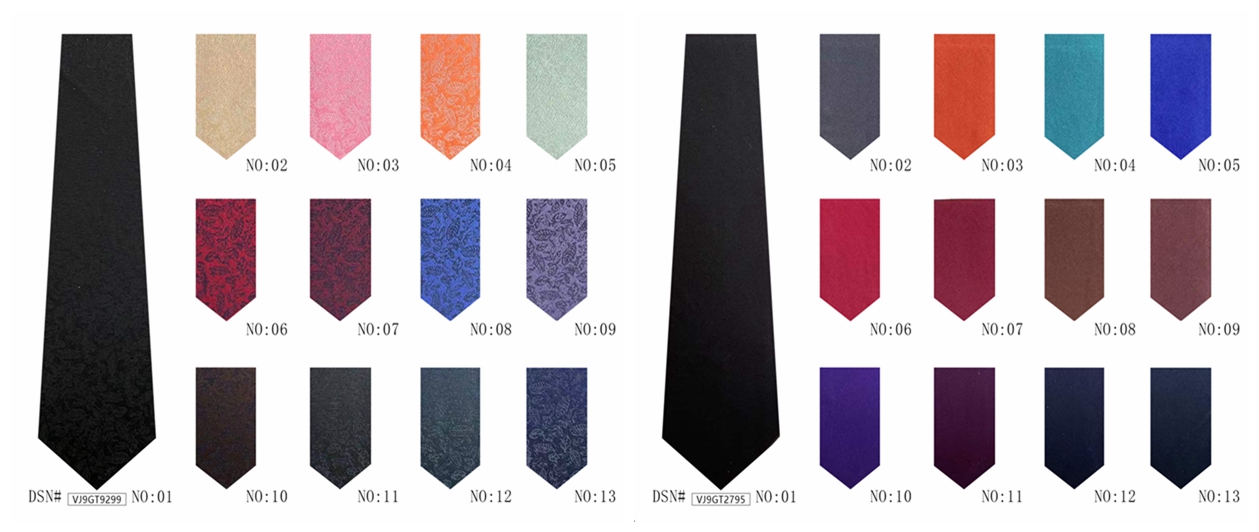 Custom various patterns of polyester best business ties