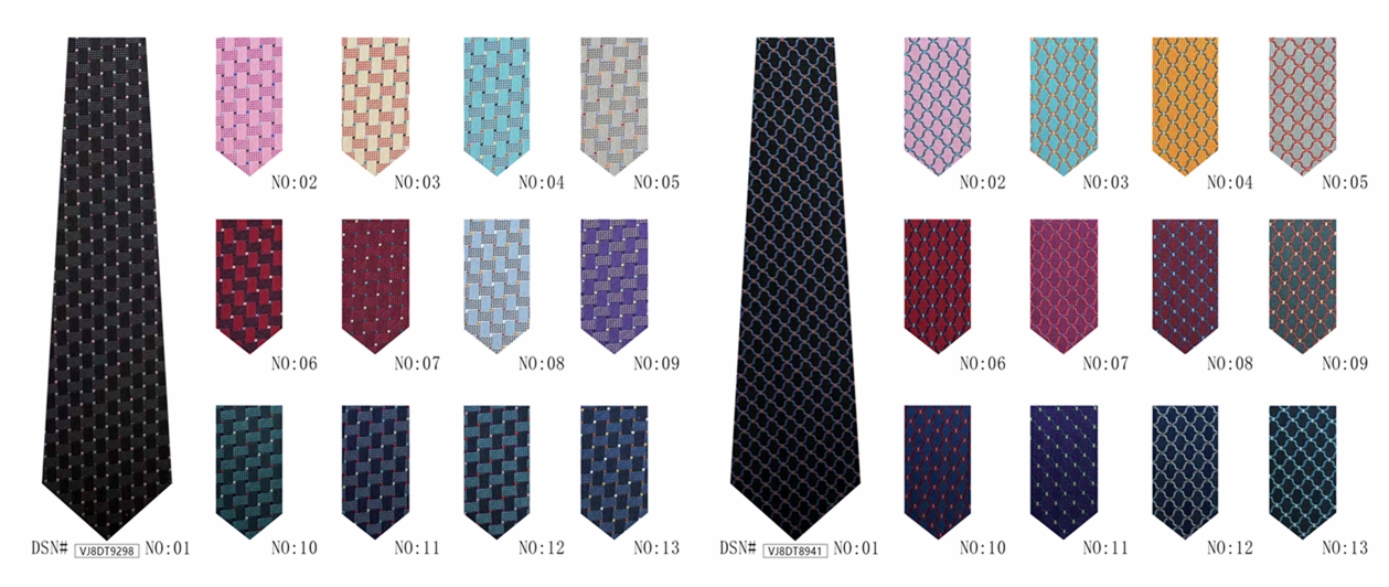 Custom various patterns of polyester best business ties