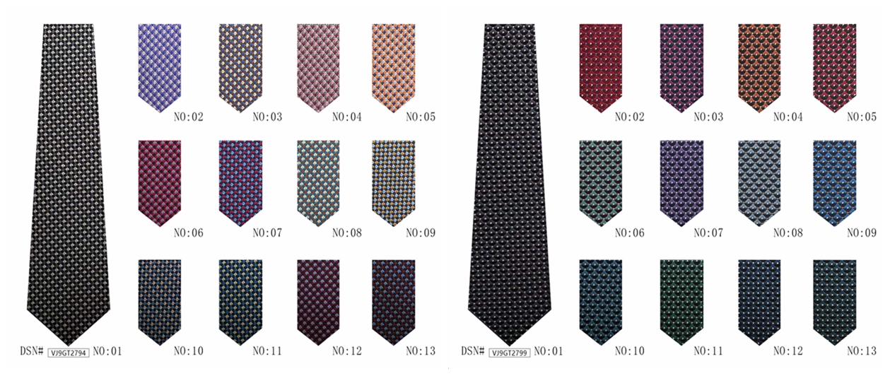 Custom various patterns of polyester best business ties