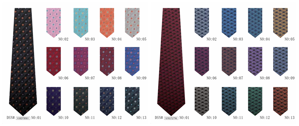 Custom various patterns of polyester best business ties